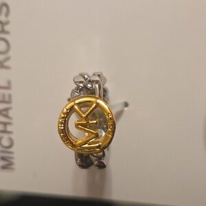 Michael Kors Gold and Silver MK Ring